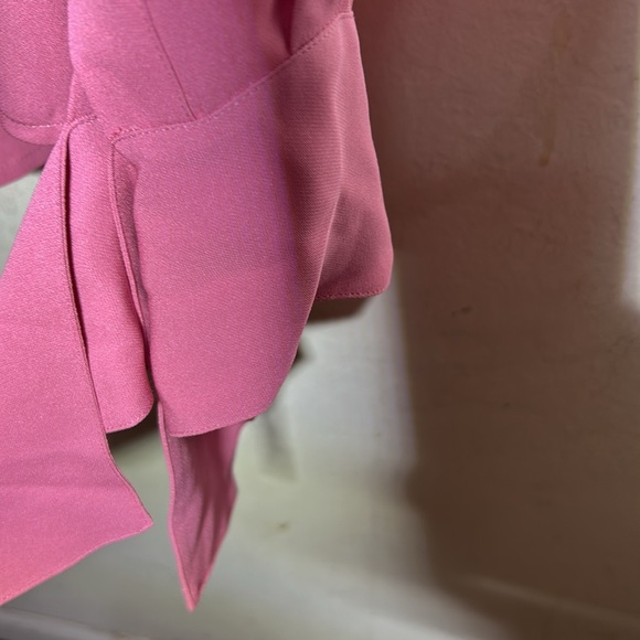 Theory Silk Tie-Cuff Orchid Pink Shirt Size XL - Picture 7 of 9